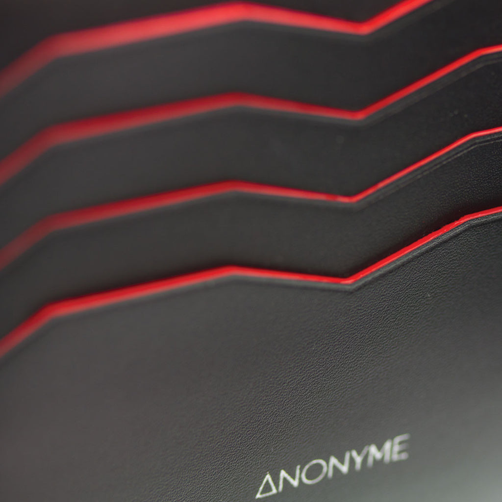 Made in FRANCE Gambetta Luxury Wallet in Black Goatskin Caviar by Anonyme Paris (16 credit card slots)