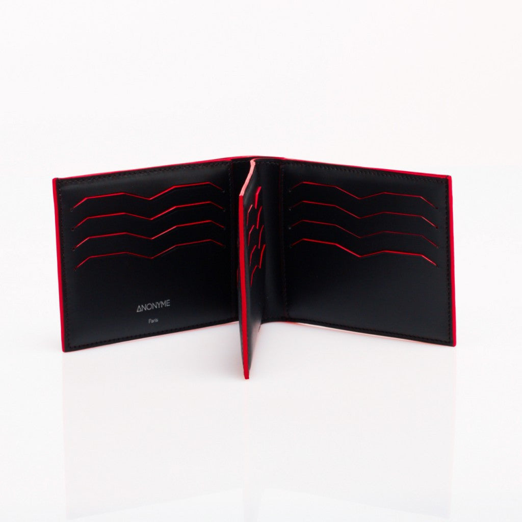 Made in FRANCE Gambetta Luxury Wallet in Black Taurillon by Anonyme Paris (16 credit card slots)