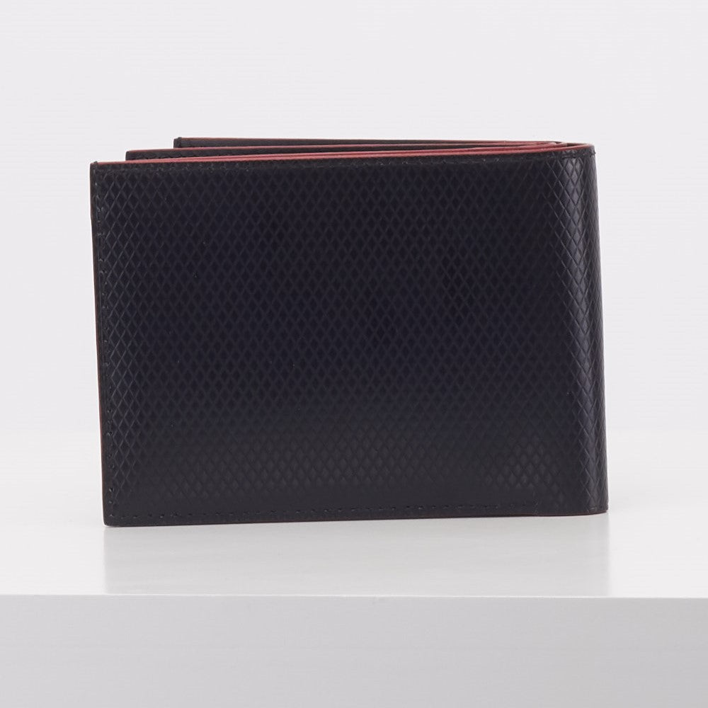 Made in FRANCE Gambetta Luxury Wallet in Black Diamond Calkskin by Anonyme Paris (16 credit card slots)