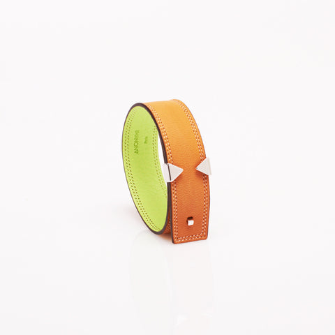 Le Lien 21MM – Gold Madras Goatskin Bracelet by Anonyme Paris