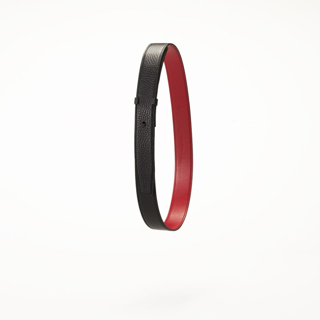 Liane Belt in Black Taurillon Leather by Anonyme Paris