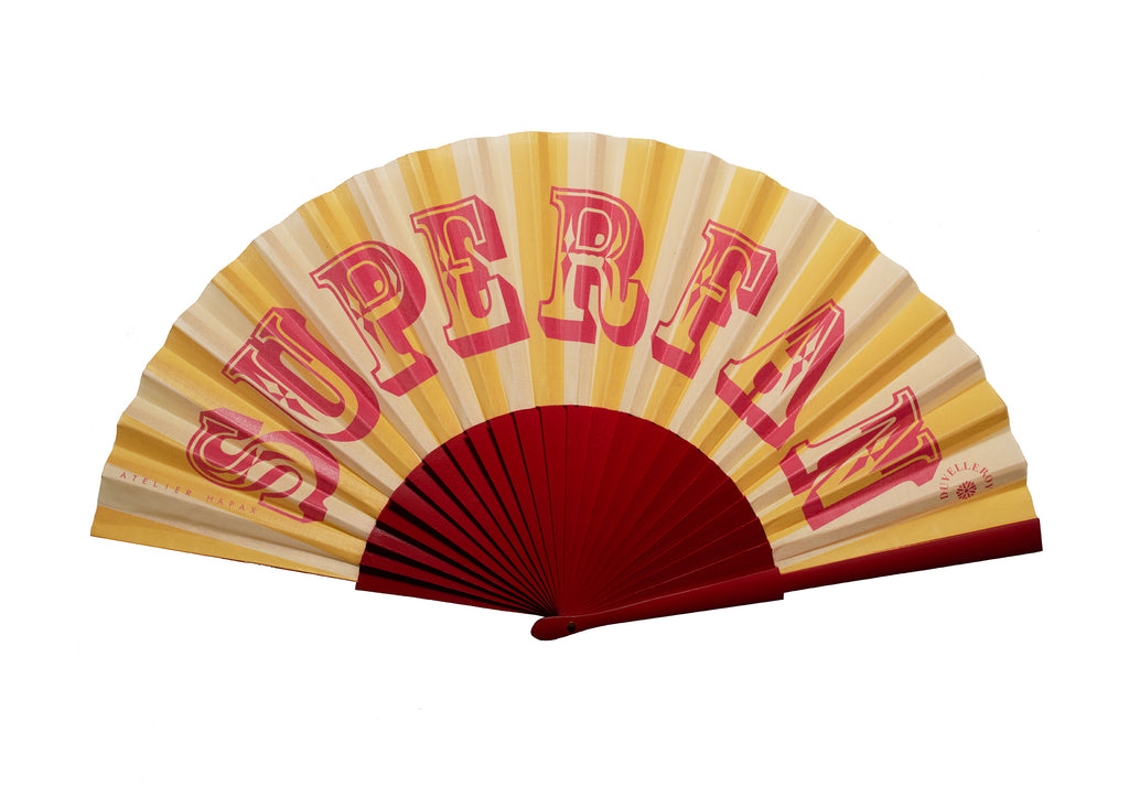 Superfan hand-fan by DUVELLEROY Paris 1827 made in FRANCE