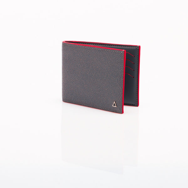Made in FRANCE Gambetta Luxury Wallet in Grey Calfskin by Anonyme Paris (16 credit card slots)