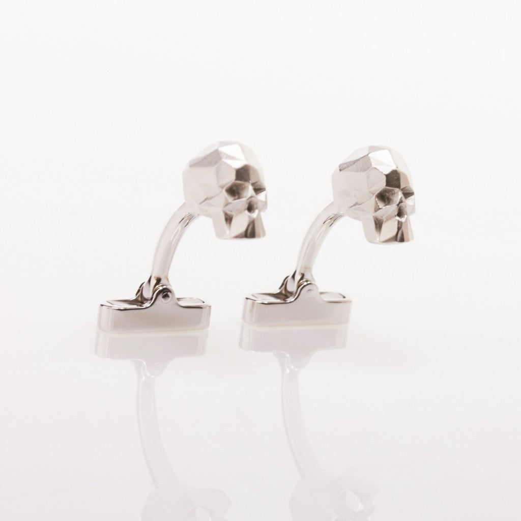 Made in FRANCE Faceted Skull Cufflinks by Anonyme Paris