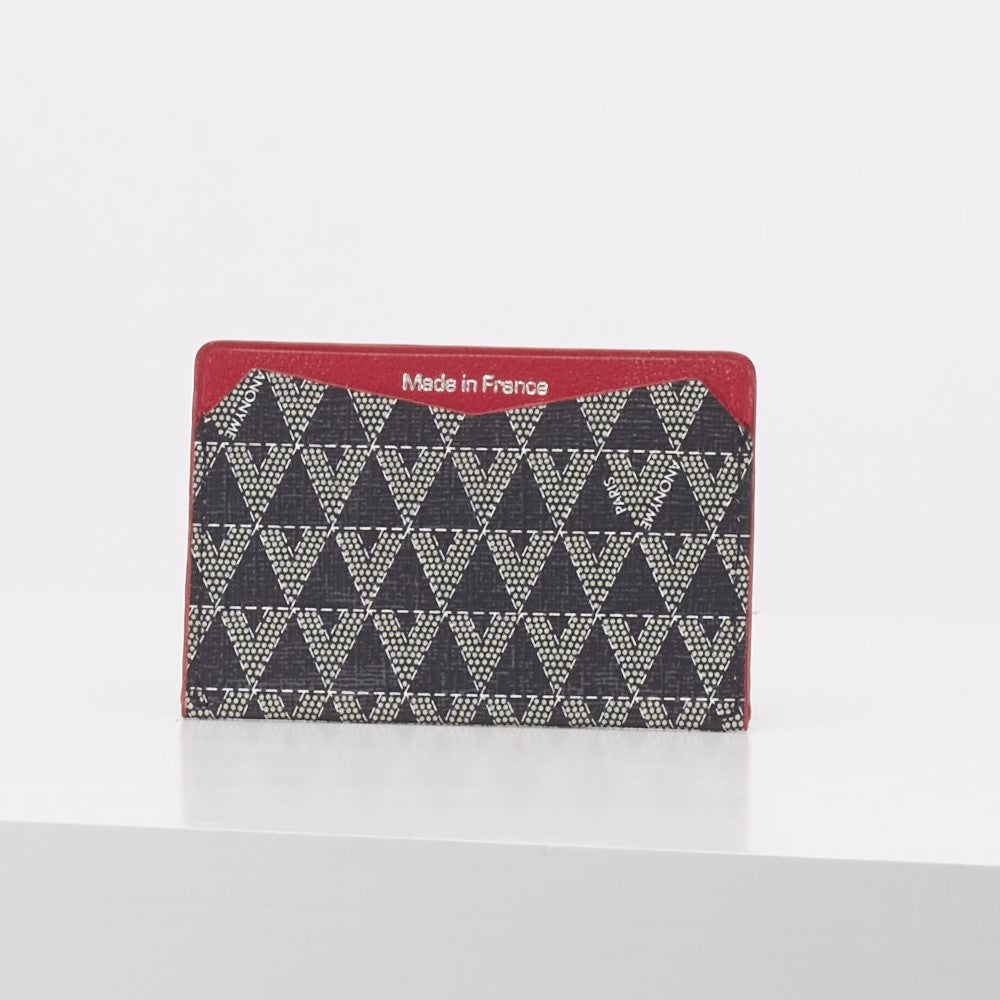 Made in FRANCE Victoire Credit Card Holder in Black (2 credit card slots) by ANONYME Paris